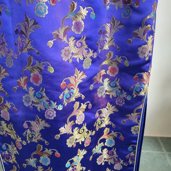 Tangyi Vintage Asian/Japanese Custom-made Floral Purple Dress (Size: S) - Picture 5 of 16